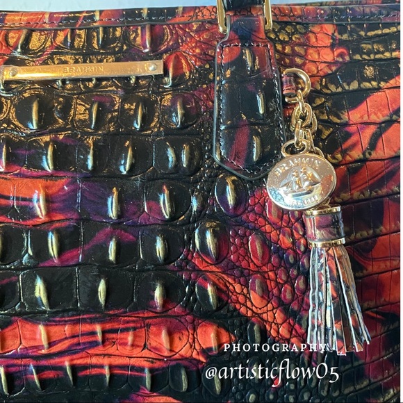 NEW! Brahmin Mini Asher Satchel Crossbody In Spice - Picture 7 of 15